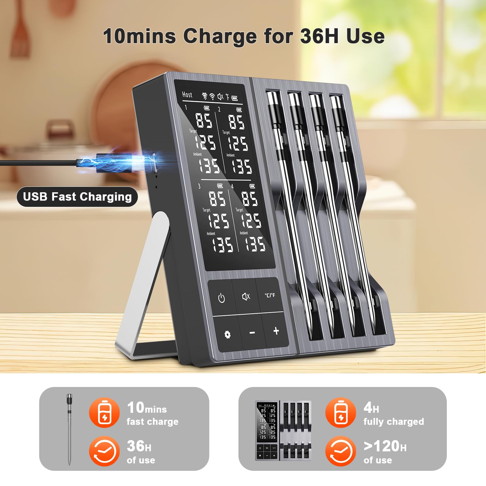 Sondas resistentes al agua IP67 y acero inoxidable Tastyti