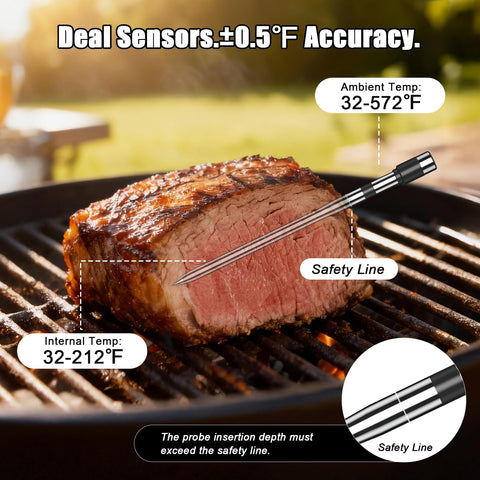 TASTYTI termómetro con pantalla iluminada para leer la temperatura con facilidad.