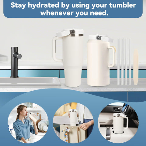 Tatamy accesorios tapa Stanley 40oz, juego completo para beber y limpieza.