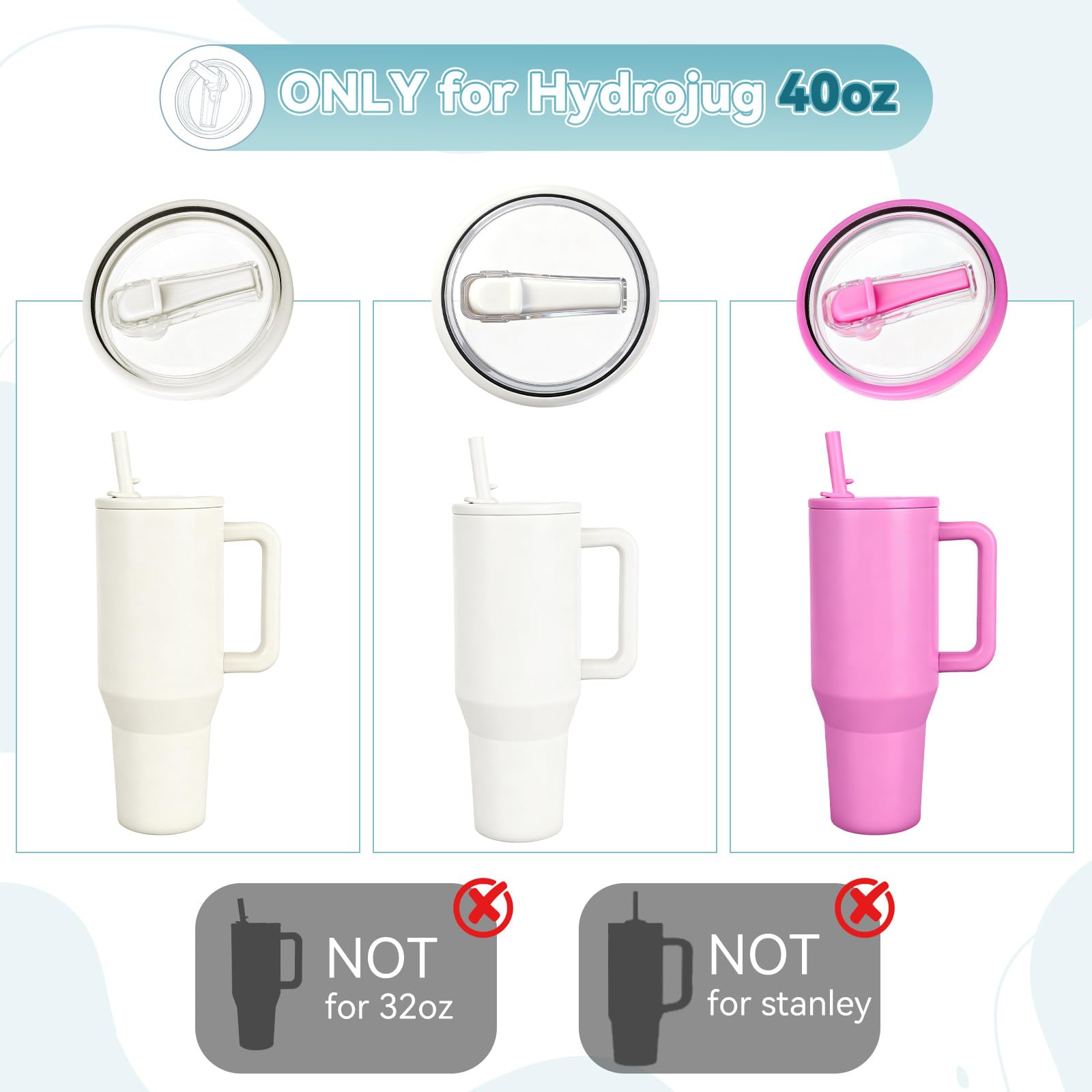 Tapa anti fugas para HydroJug Traveler 40 oz, ideal para viaje.