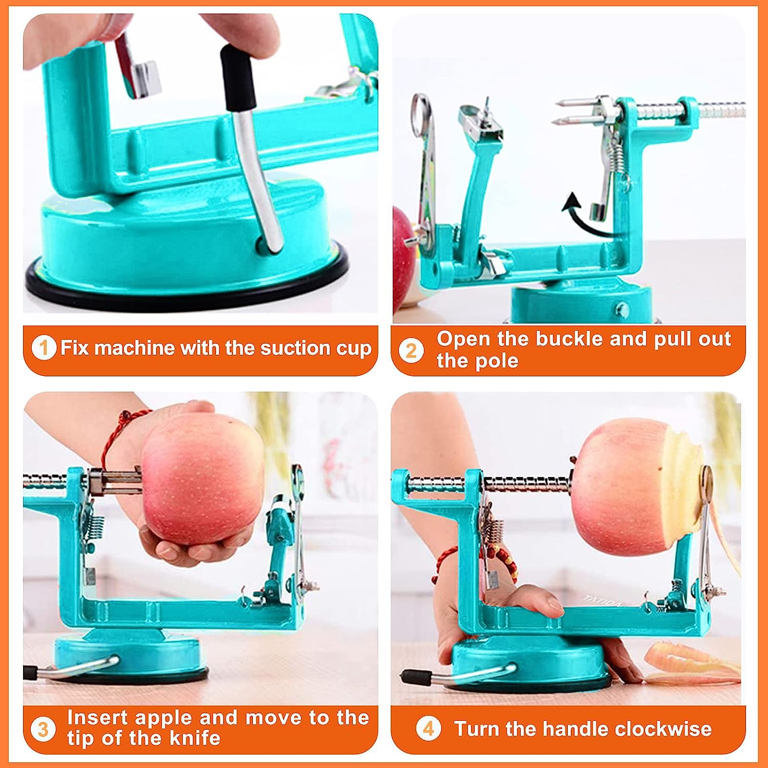 Tatida diseño ergonómico azul: manejo cómodo durante el uso.