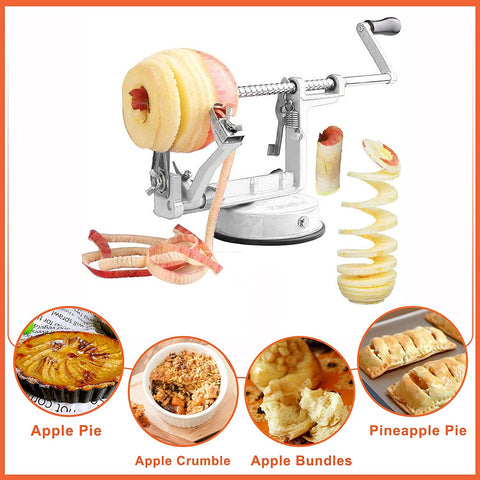Tatida ideal para pelar manzanas y cortar papas rápidamente.