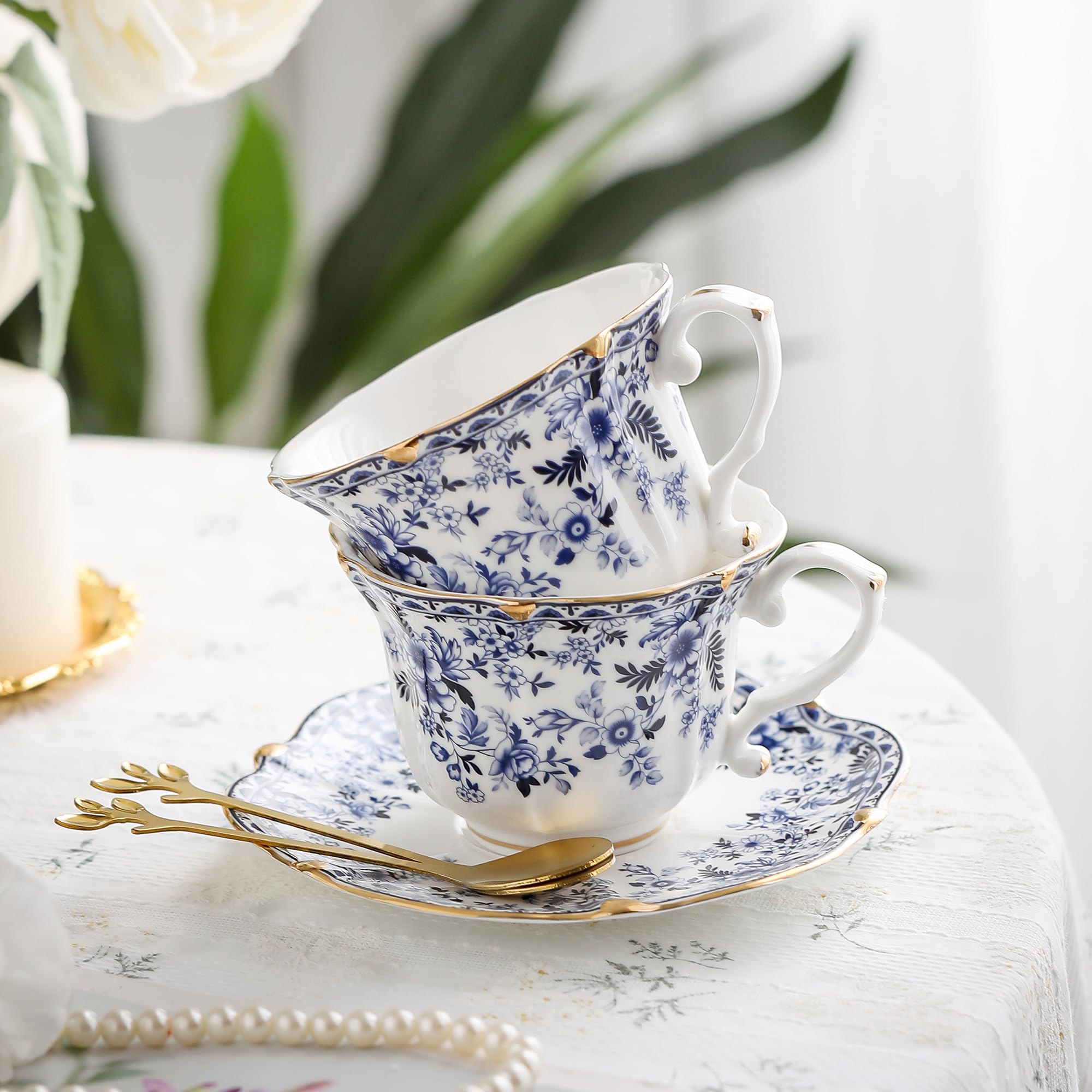 TATSUMI platillo de té con rosas del país, complemento elegante.