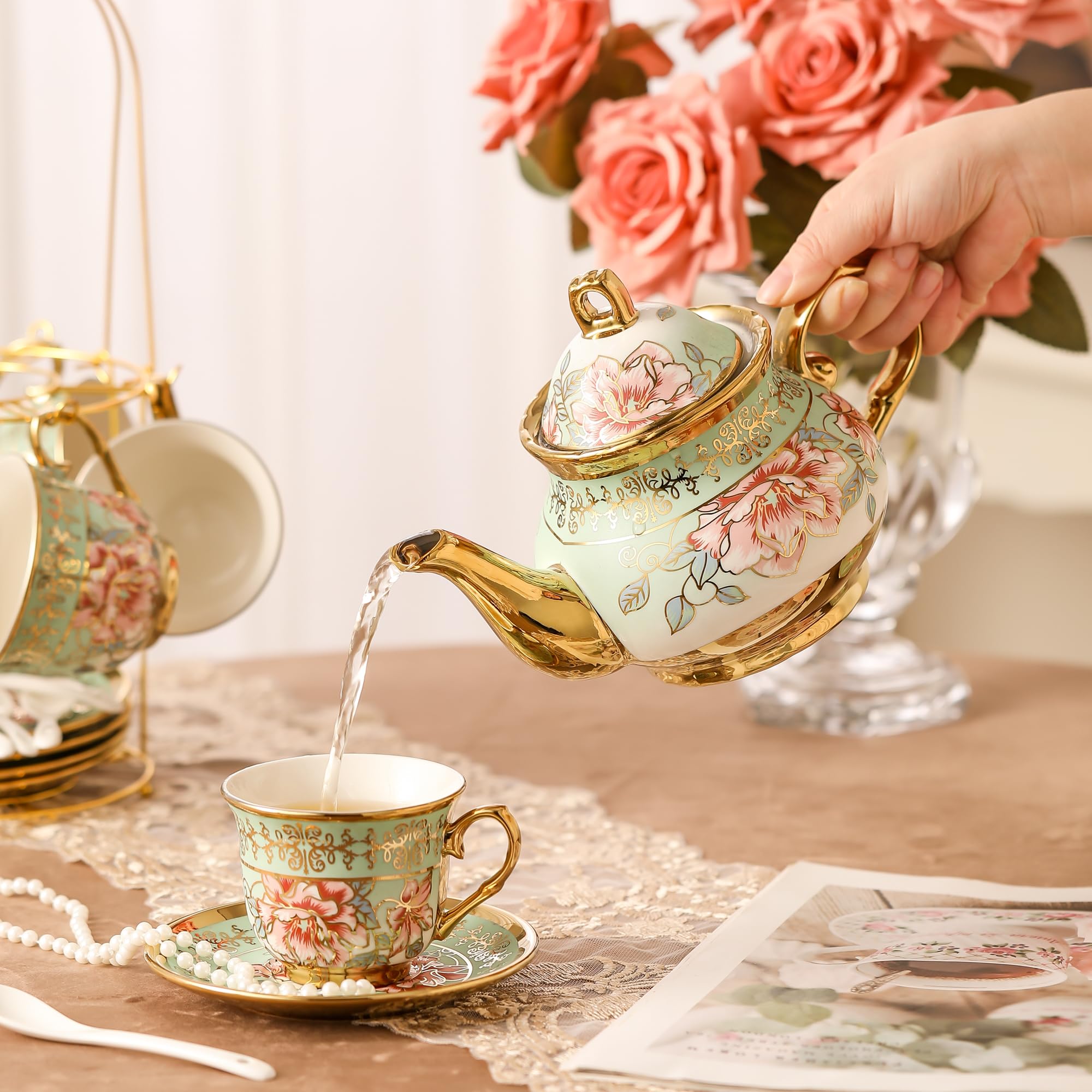 TATSUMI platillos de porcelana 6 unidades, base estable para bebidas.