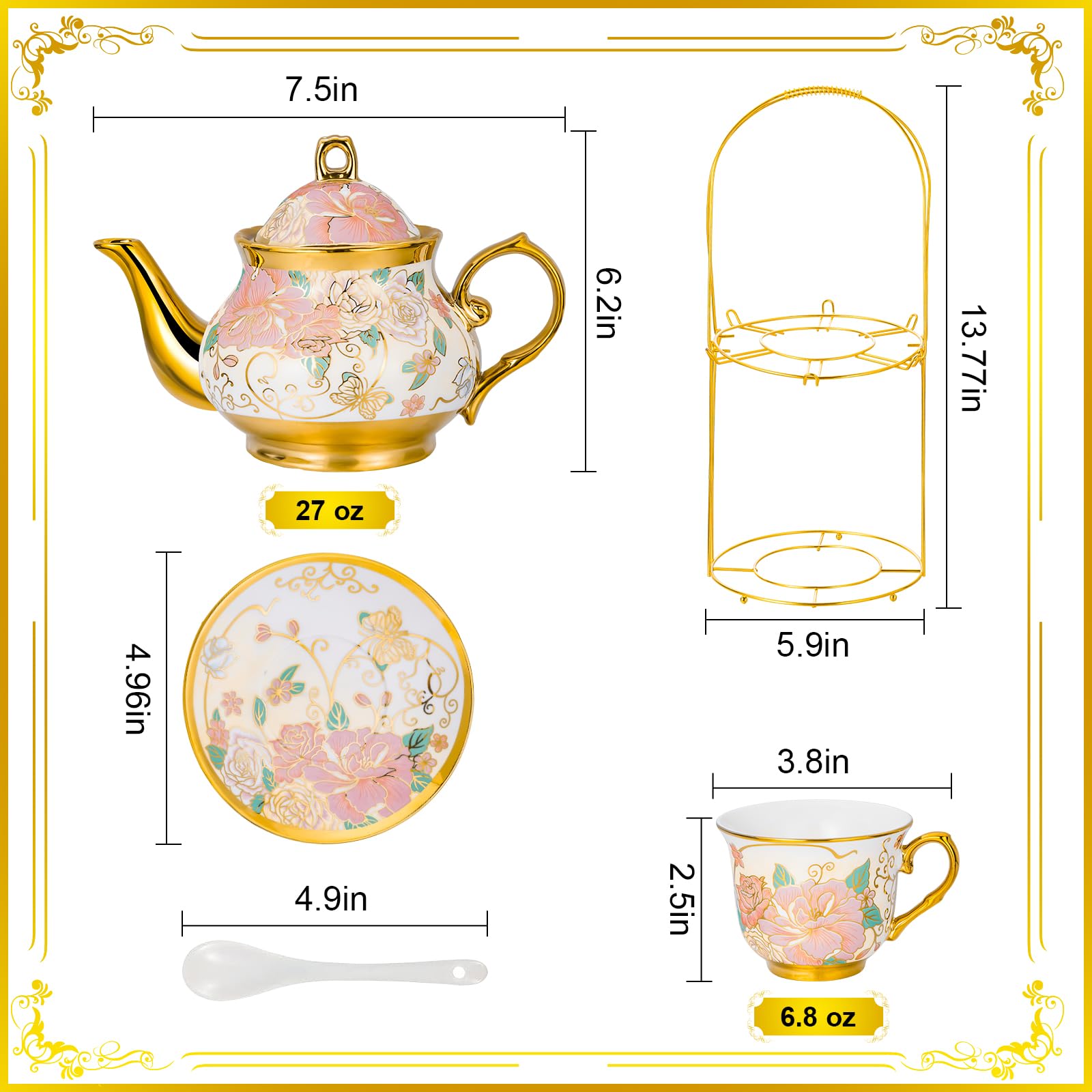 TATSUMI platillos crema para acompañar el té con elegancia