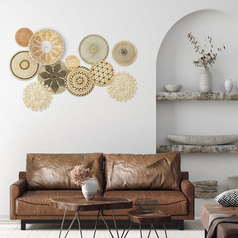Cesta boho bulrush de Tatuo en varios tamaños para mesa.