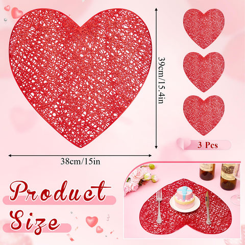 Mantel de corazón rojo Tatuo, ideal para cenas al aire libre
