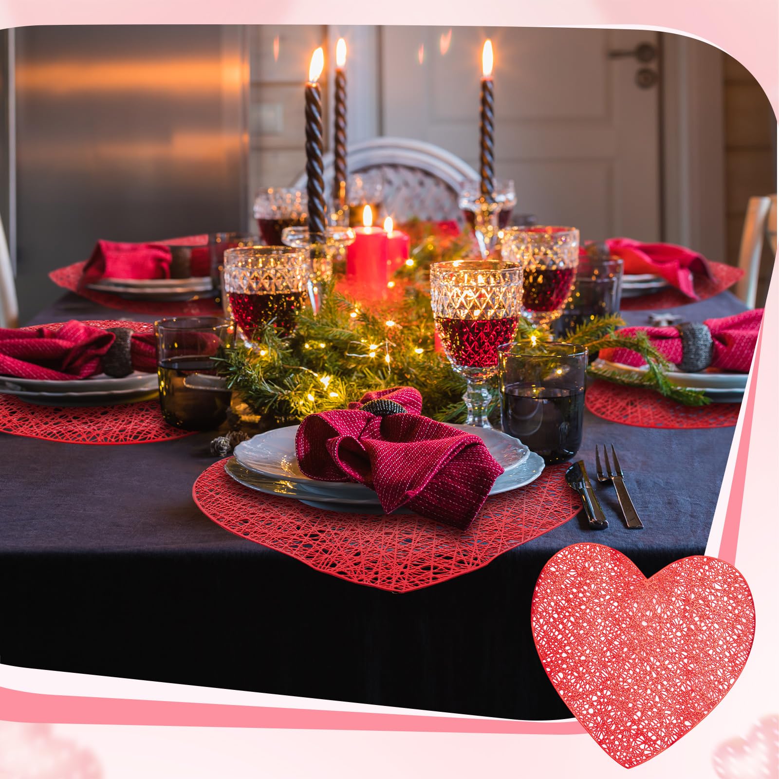 Corazón para mesa Tatuo, aporta ambiente romántico y práctico