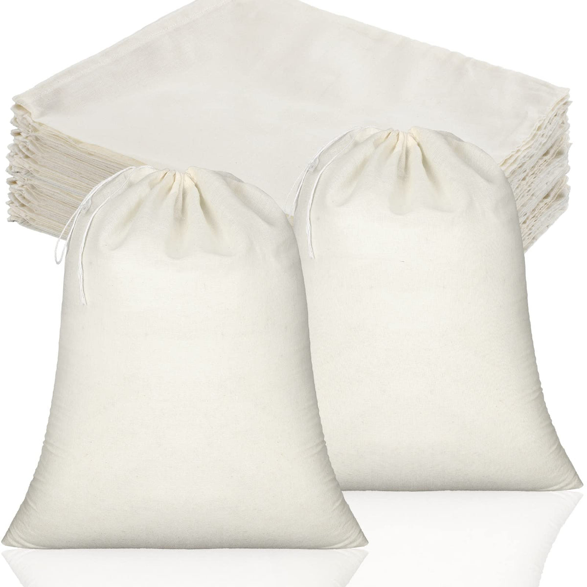 Saco de muselina con cordón natural de Tatuo para organización diaria.