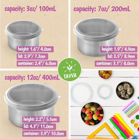 TAVVA Contenedor merienda infantil 3oz, ideal para snacks pequeños.