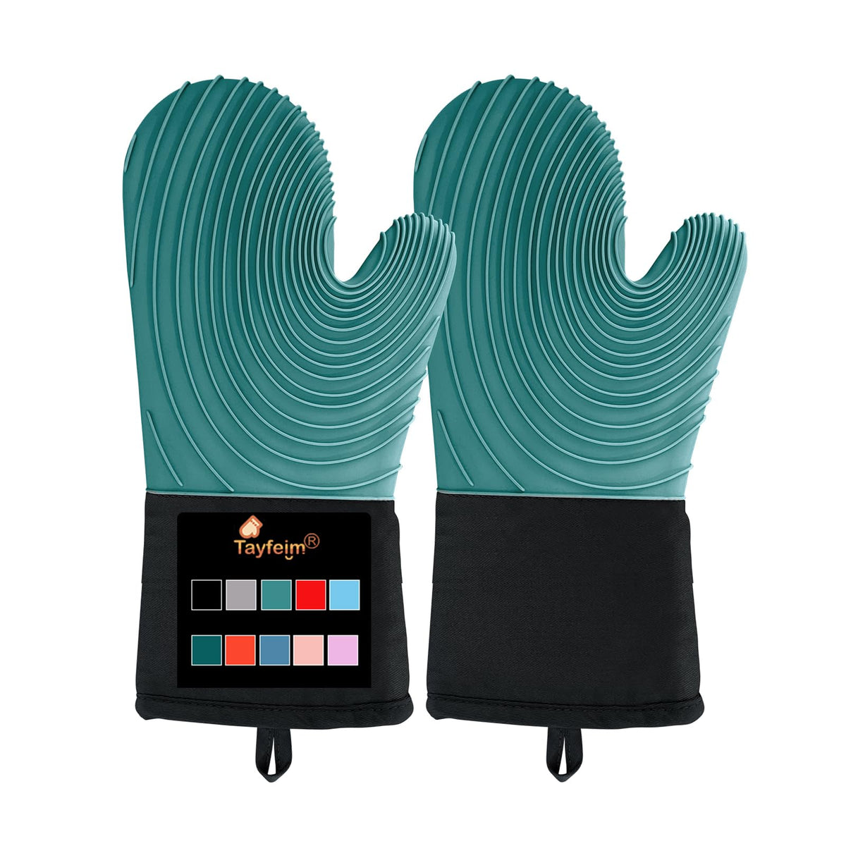 Tayfeim guantes de silicona para horno, agarre seguro para superficies calientes