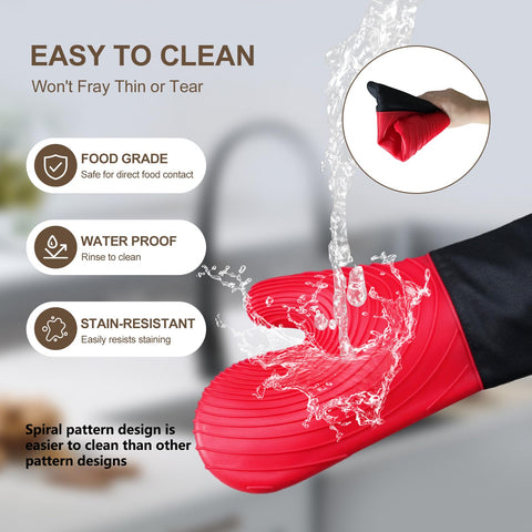 Guantes Tayfeim de silicona rojos, regalo ideal para cocineros aficionados.