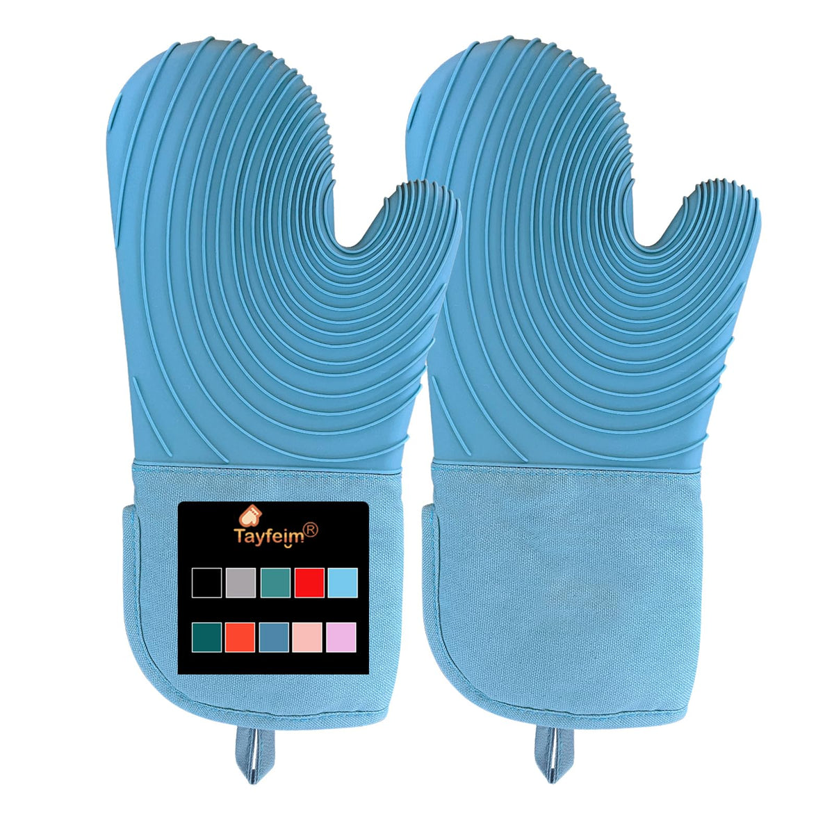 Manoplas Tayfeim de silicona resisten calor hasta 500°F para horno y parrilla
