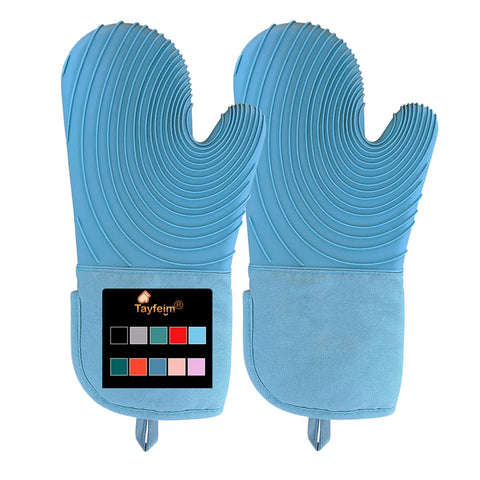 Manoplas Tayfeim de silicona resisten calor hasta 500°F para horno y parrilla