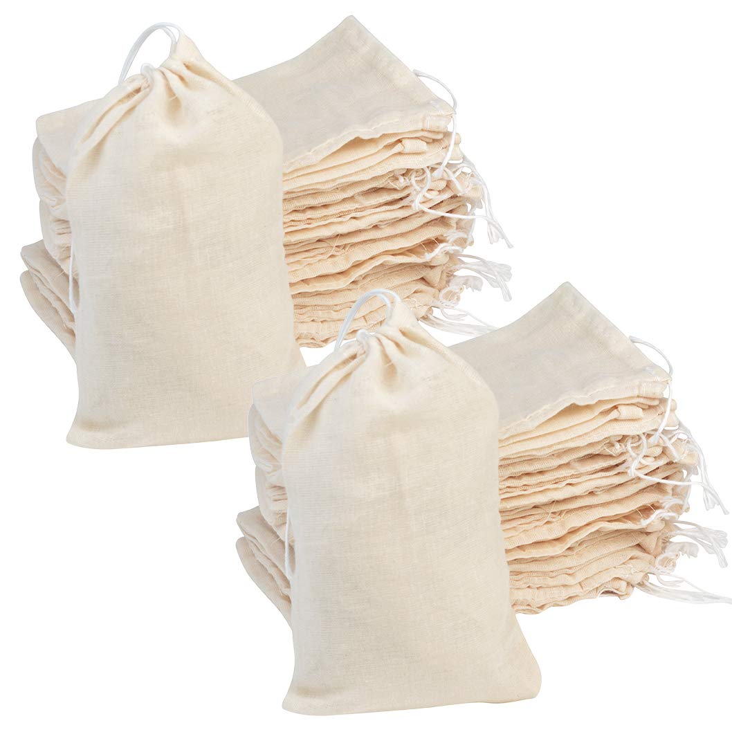 Bolsas Tayfremn de algodón 4x6 con cordón, ideales para regalos pequeños.