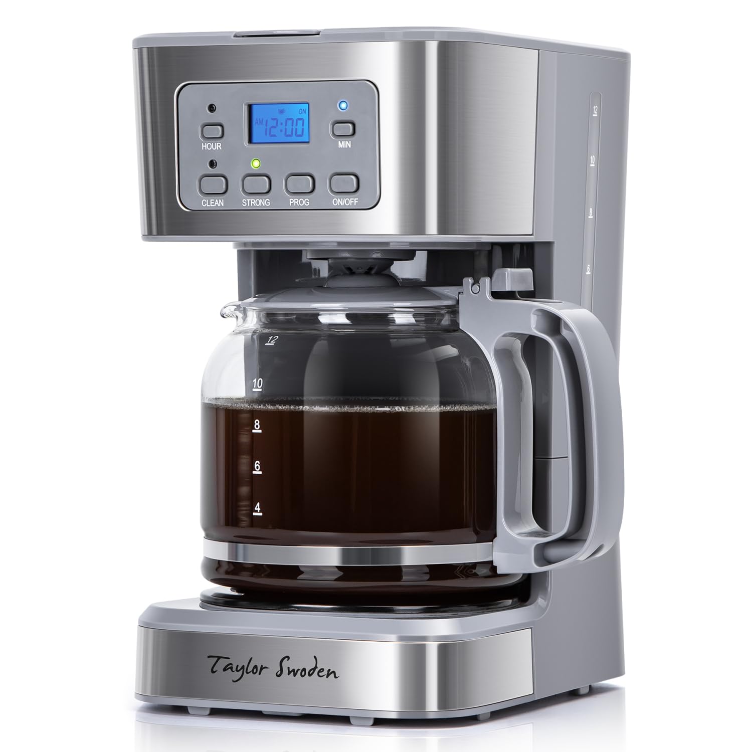 Taylor Swoden cafetera 12 tazas frontal lista para la mañana