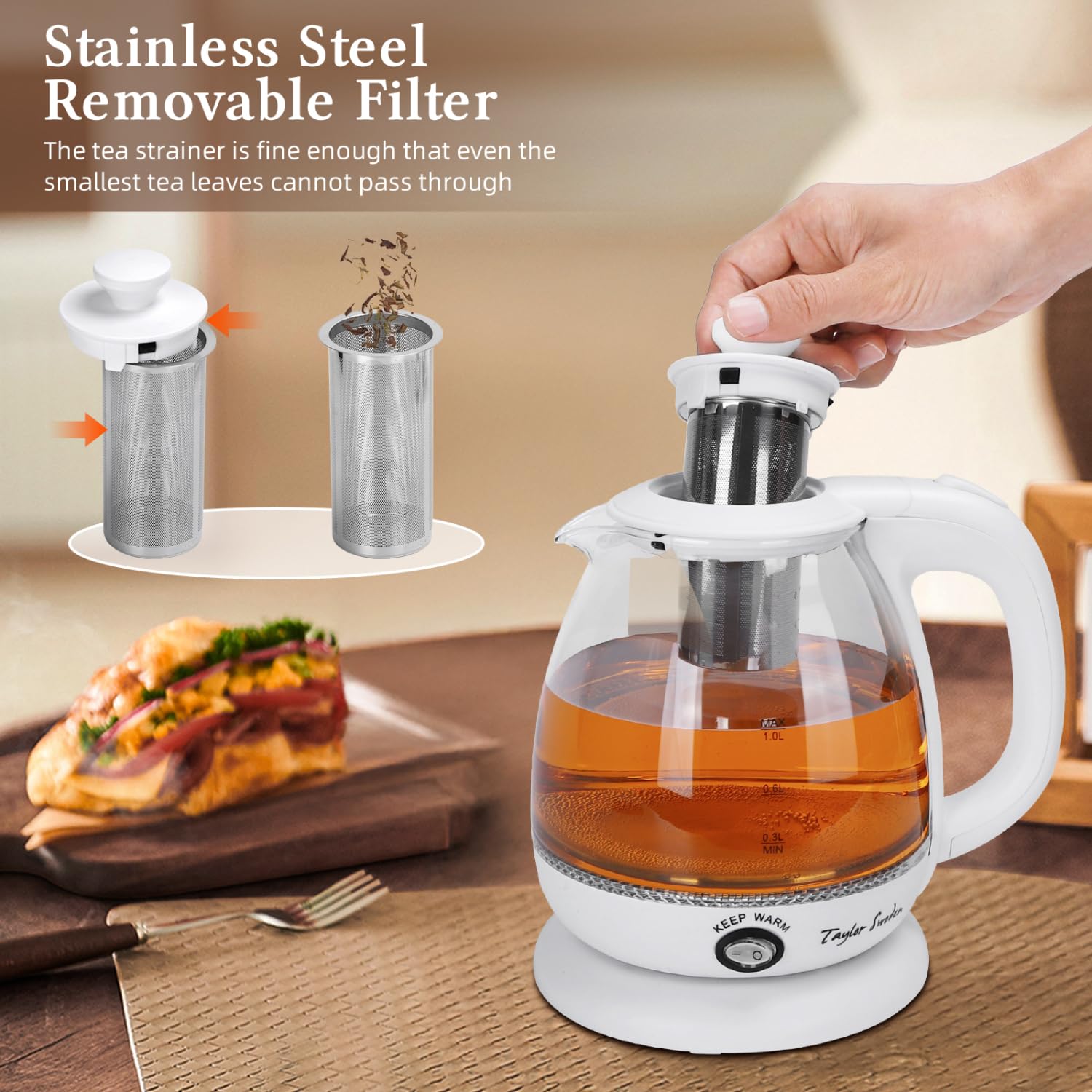 Taylor Swoden infusor de acero removible facilita té suelto
