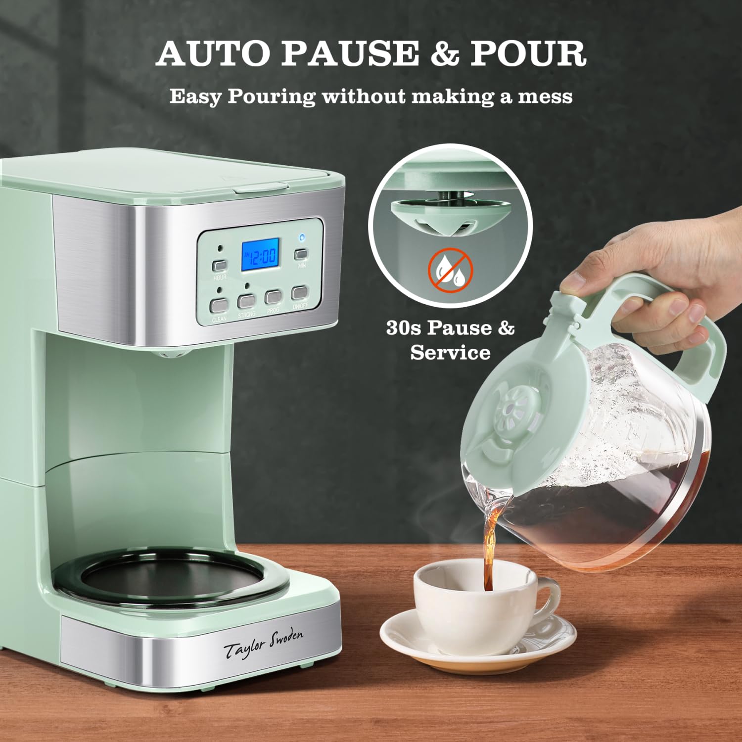 Taylor Swoden cafetera ajuste de fuerza de cafe para gusto personalizado