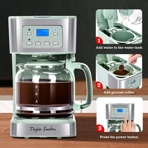 Taylor Swoden cafetera pausa y sirve para verter durante la preparación