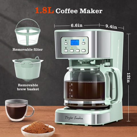 Taylor Swoden cafetera recordatorio de limpieza para mantenimiento