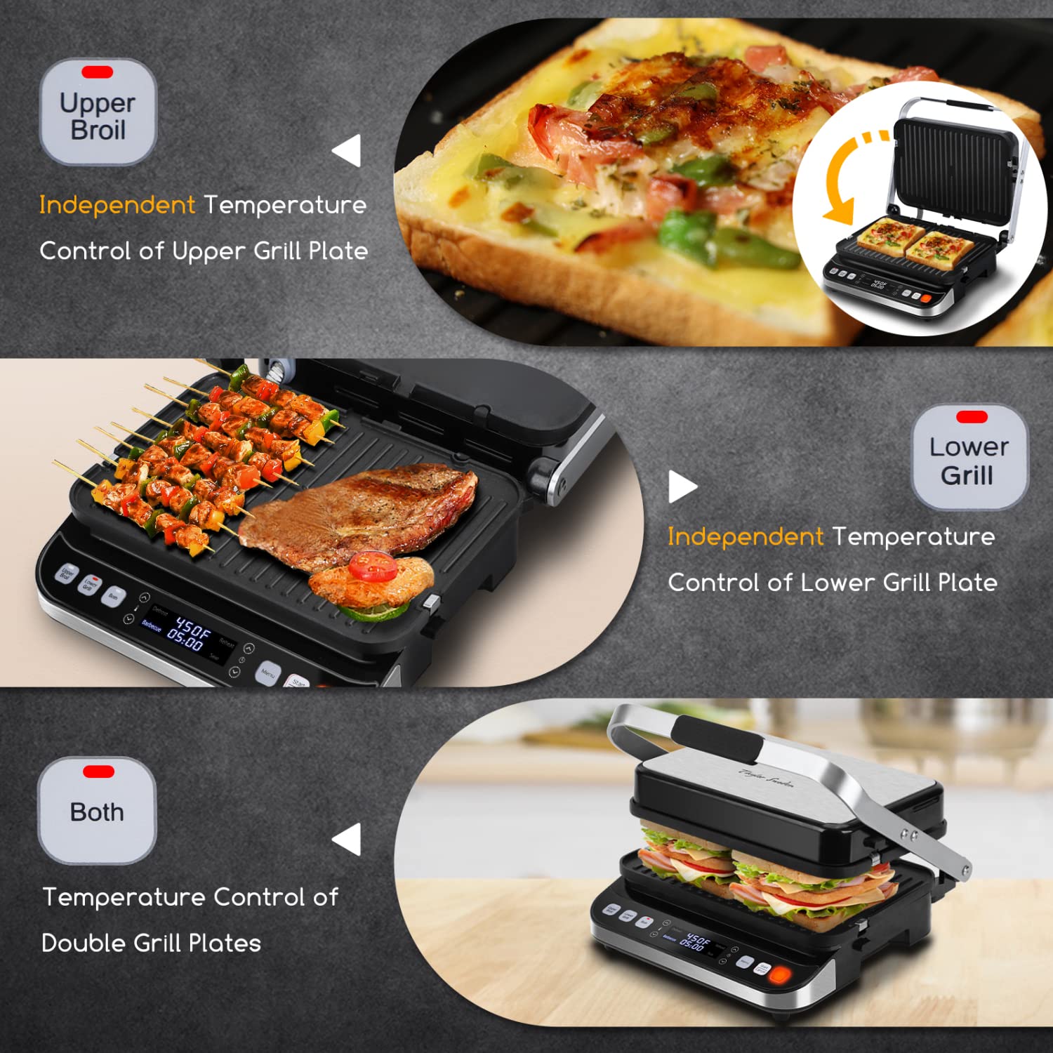Taylor Swoden Placas Independiente Temperatura, control preciso para recetas variadas.