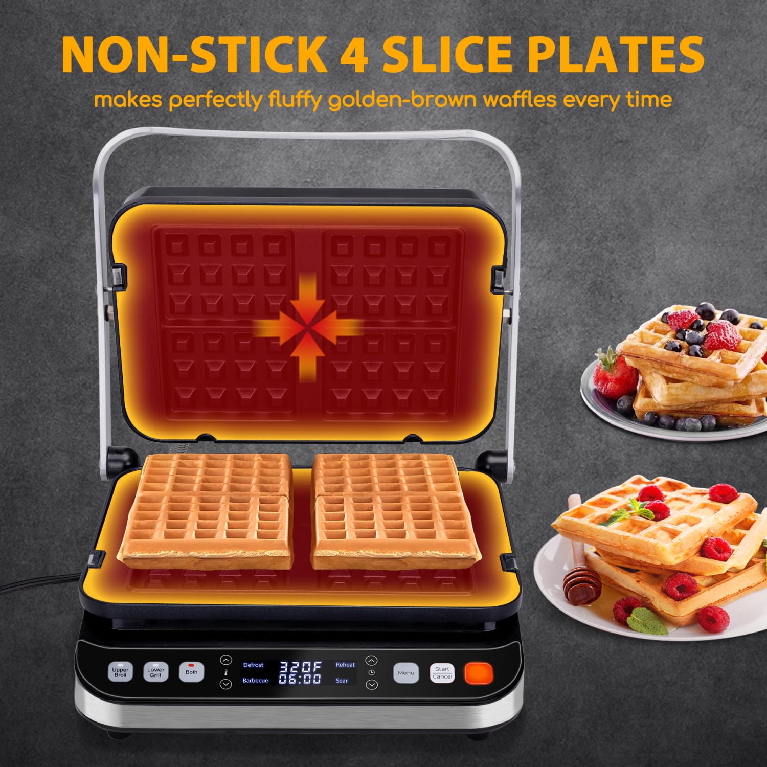 Taylor Swoden Waffle Maker Placas, gofres dorados y suaves.