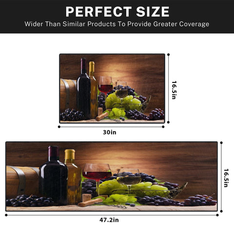 Alfombra Tayney con diseño de vino y copas para decorar y proteger el suelo.