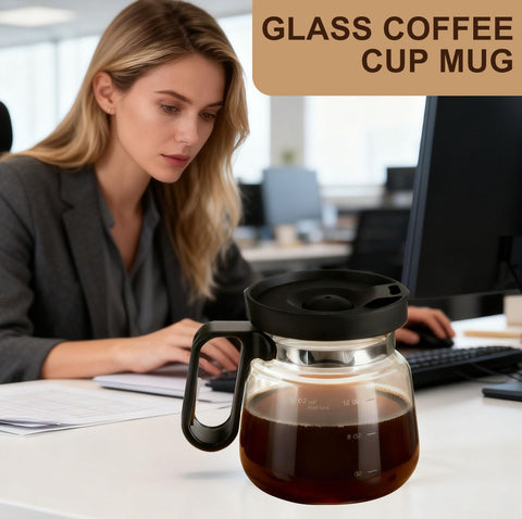 Fácil limpieza de la taza cafetera de vidrio.