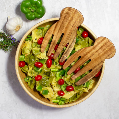 TB Home Salad Hands en madera de acacia, resistencia y elegancia en la mesa.
