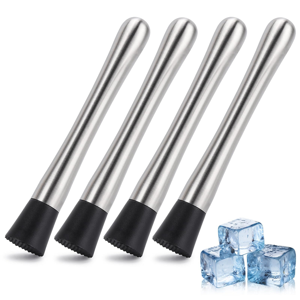 Tbestmax machacador para cocteles de 8,3 pulgadas, acero inoxidable, ideal para cítricos.
