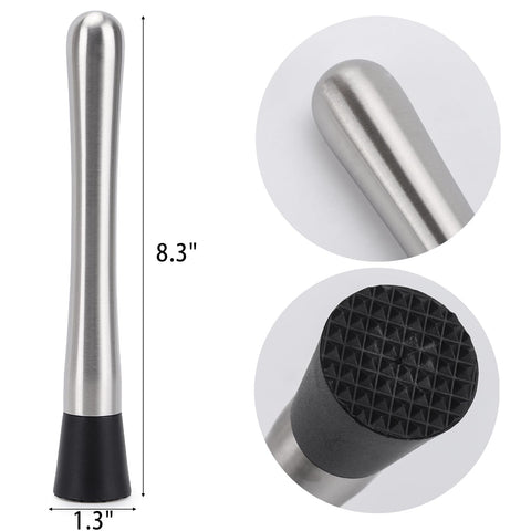 Tbestmax machacador para fruta y hierbas, facilita macerado de sabores.