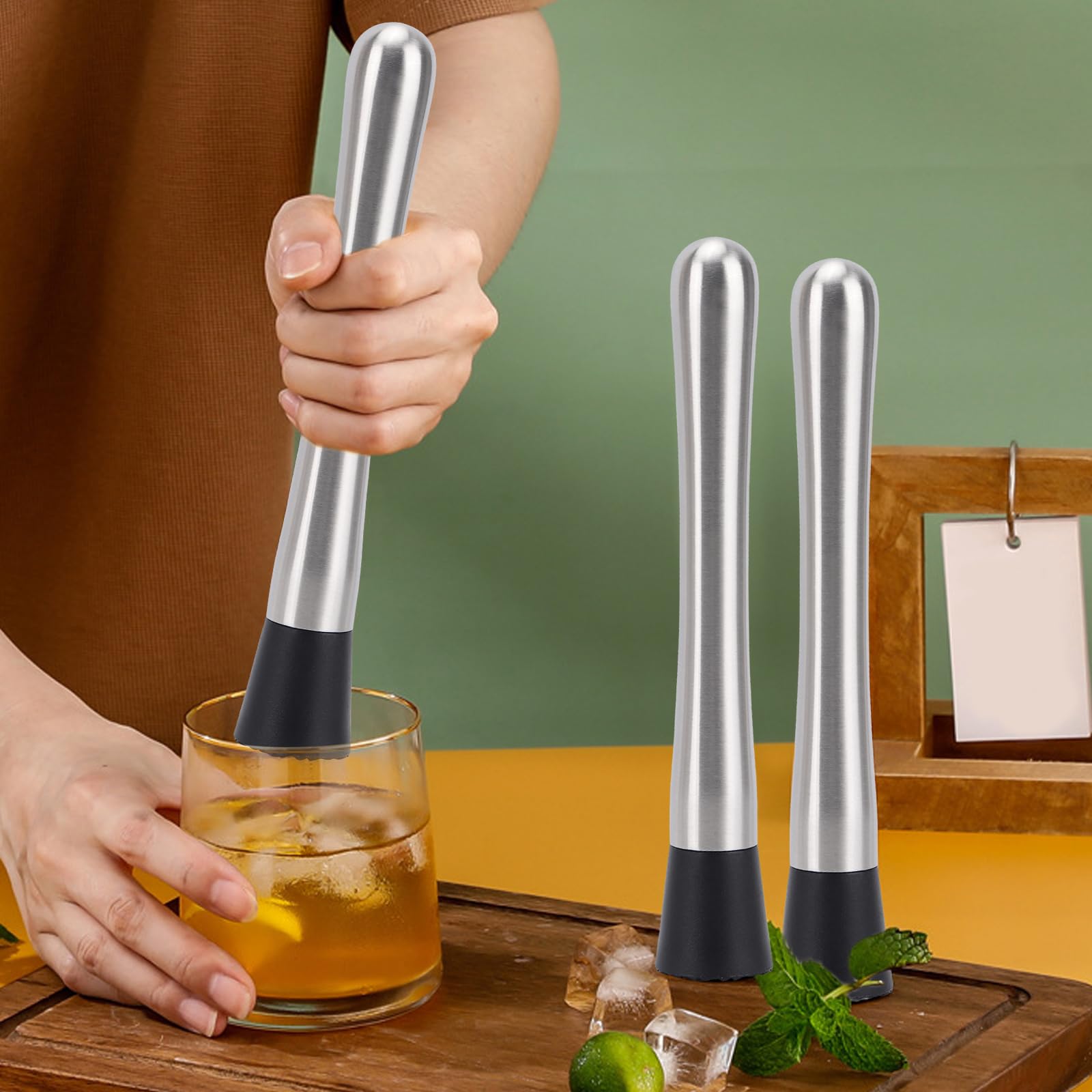 Tbestmax machacador para bar y casa, acero 304 resistente para uso diario.