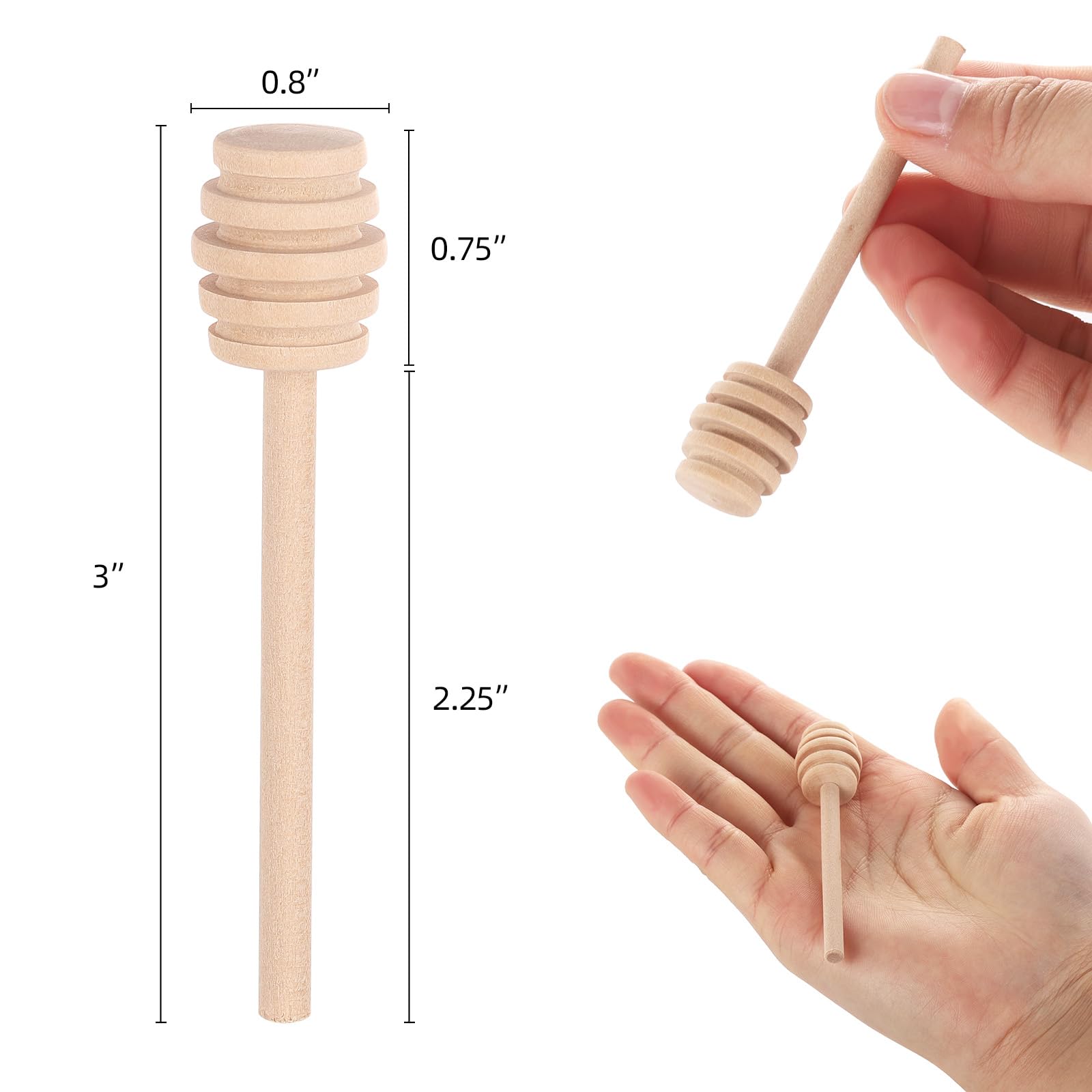 Tbestmax palitos dipper miel 100 piezas, ideal para tarros pequeños.