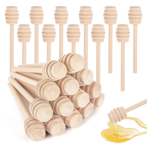 Tbestmax palitos dipper miel 3 pulgadas, envueltos para higiene.