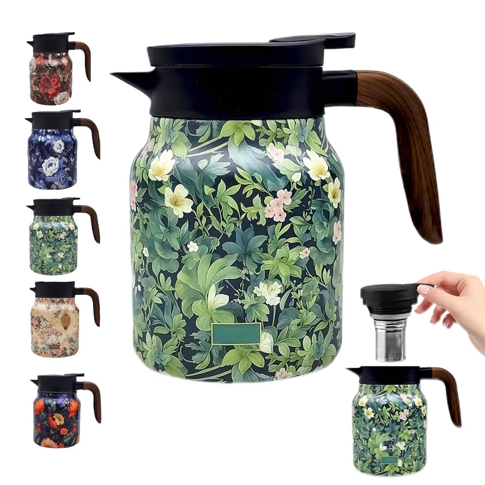 TBHAPY tetera con infusor integrado para preparar té rápidamente en casa