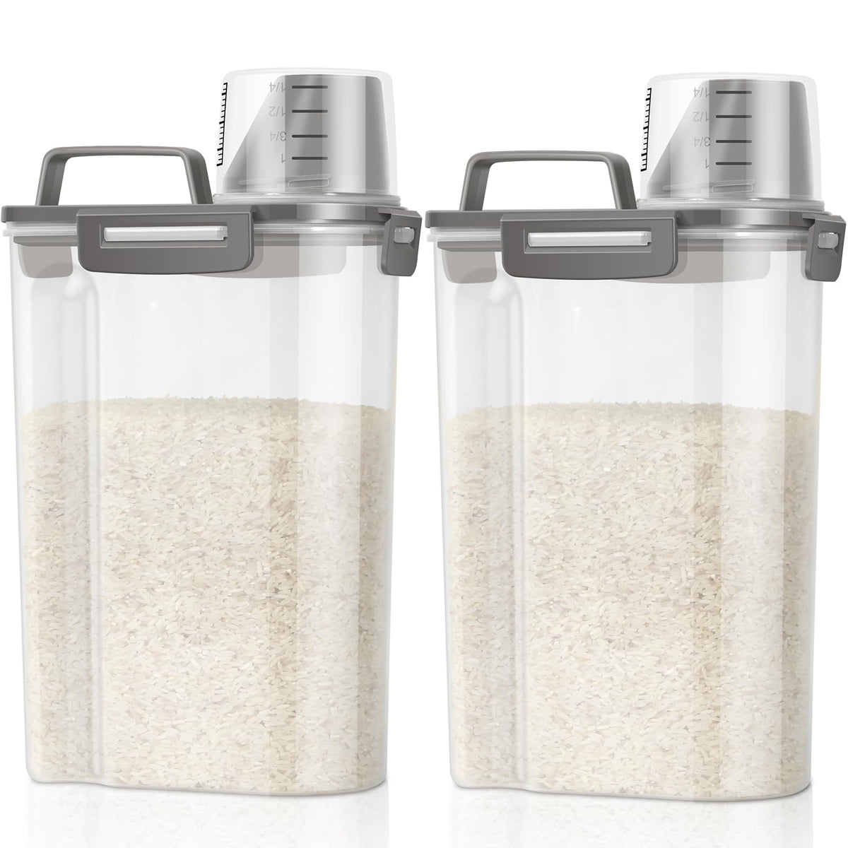 TBMax contenedor arroz 5l 2 piezas para despensa facilita organizar y ver rápidamente el contenido