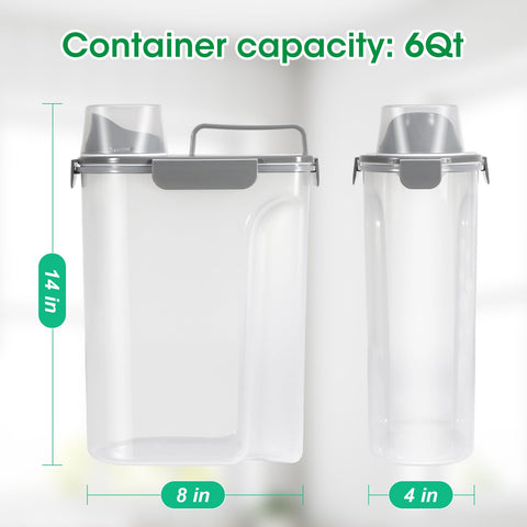 TBMax contenedor incluye taza medidora para medir porciones con precisión.