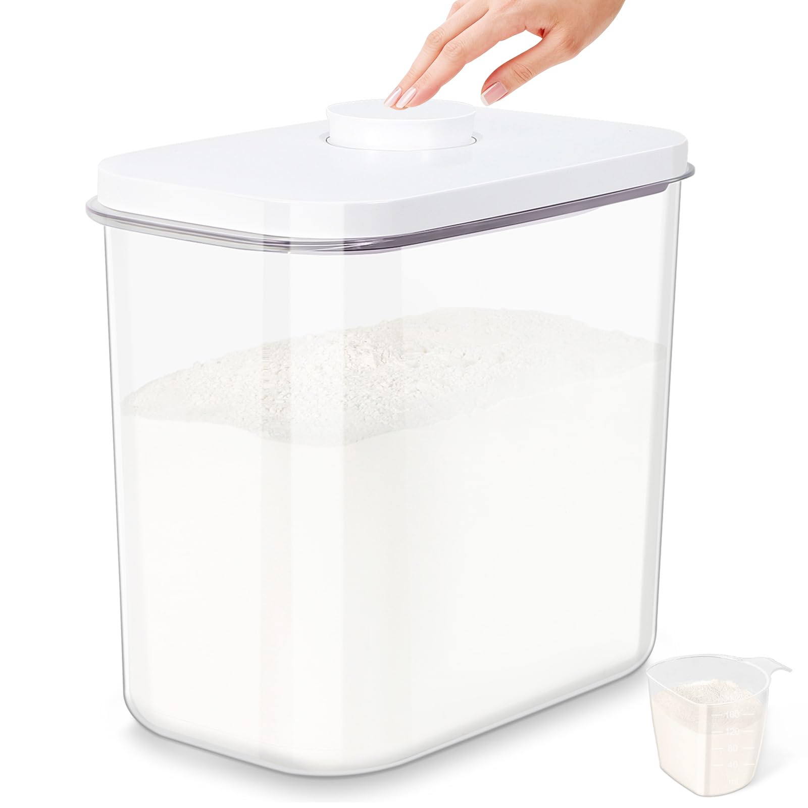TBMAXS Arroz 25lb hermético con asa facilita el almacenamiento seguro.