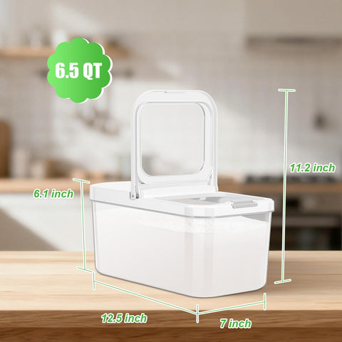 TBMAXS contenedor almacenamiento comida para mascotas 6-5qt, acceso rápido y ordenado