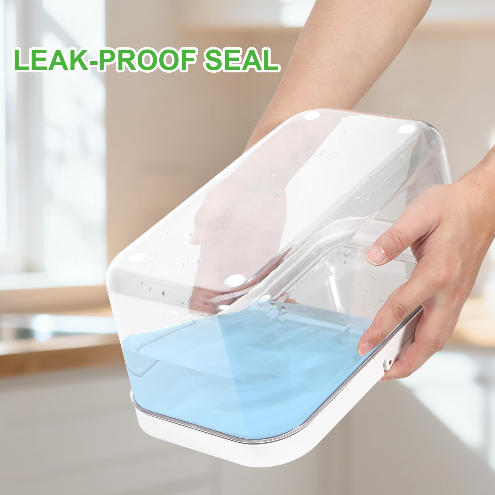 TBMAXS contenedor almacenamiento detergente 6-5qt, resistente y transparente para ver el nivel