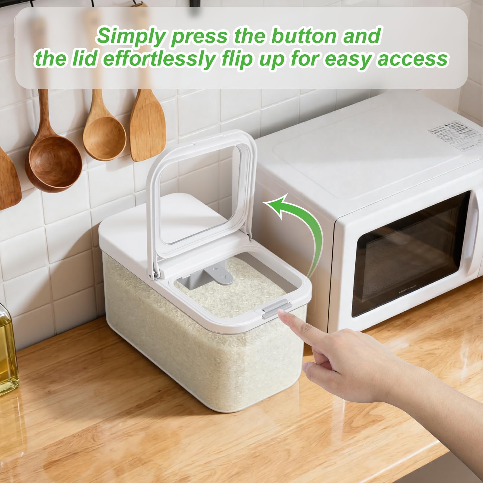 TBMAXS contenedor almacenamiento harina 6-5qt, material claro para ver ingredientes sin abrir