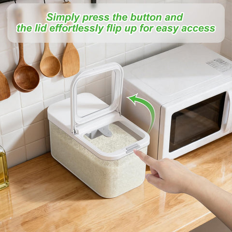 TBMAXS contenedor almacenamiento harina 6-5qt, material claro para ver ingredientes sin abrir
