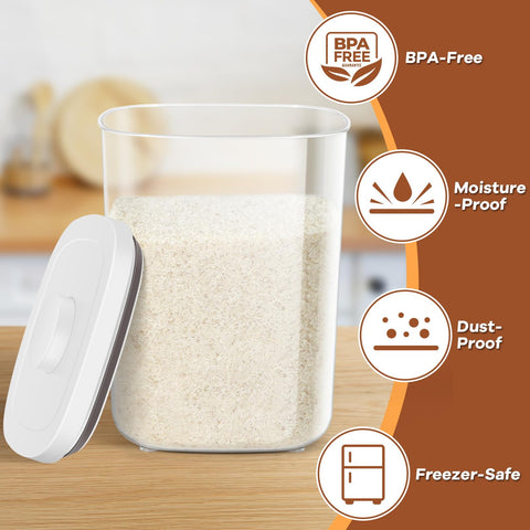 TBMAXS Contenedor Arroz 20 libras interior-resistente, construcción duradera
