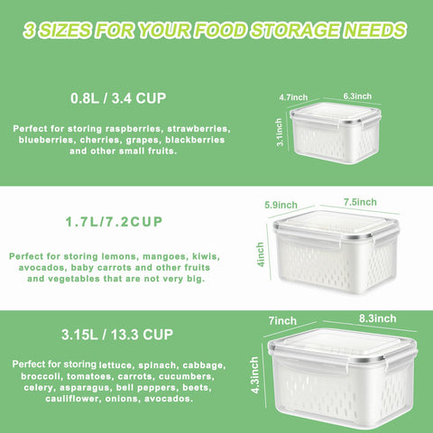 TBMAXS uso multifuncional para almacenar frutas, verduras o comidas para llevar.