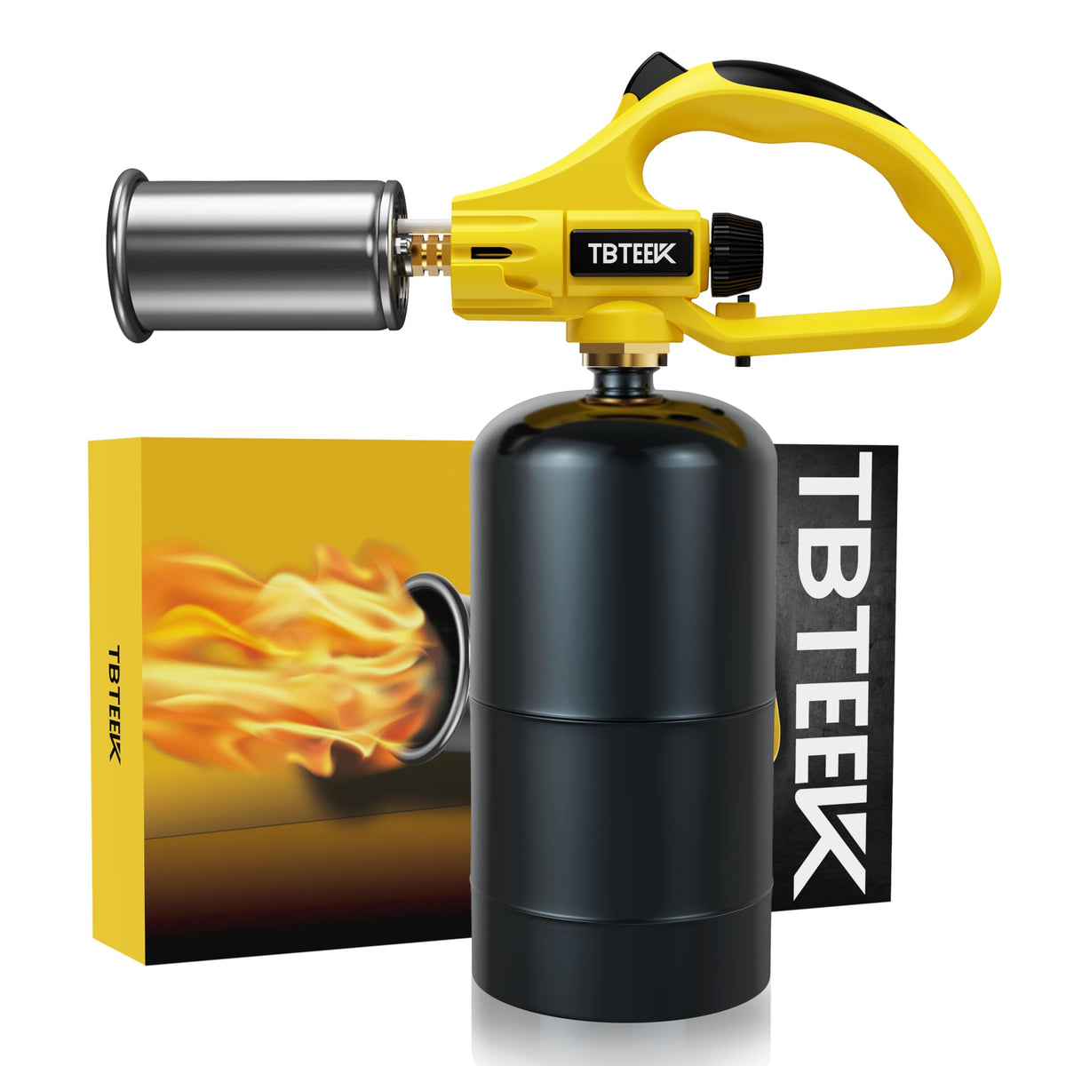 TBTeek Torch Head con llama ajustable para cocción precisa.