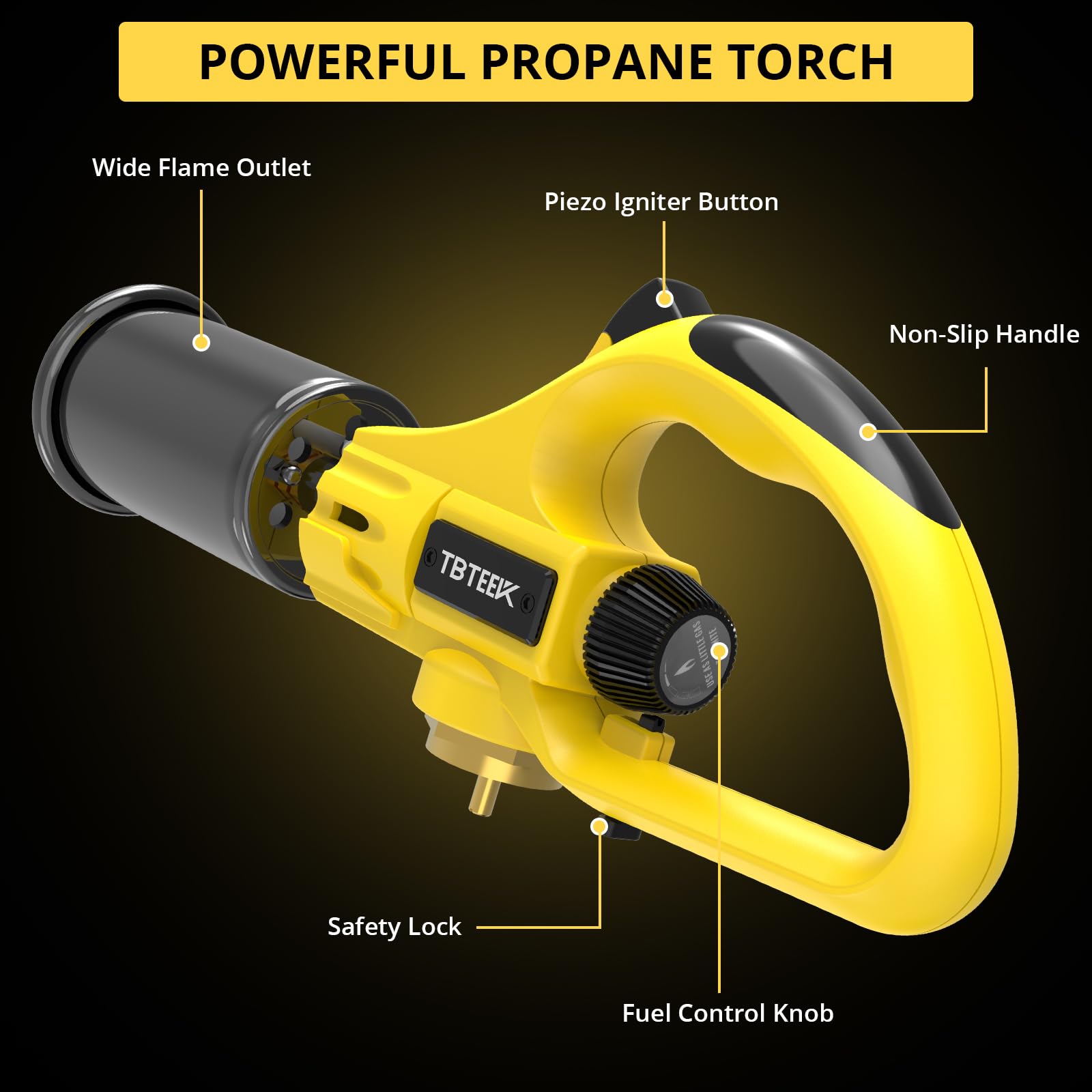 TBTeek Torch Head para sellar carne con calor controlado.