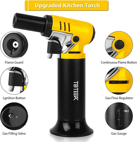 Soplete TBTeek en aluminio ergonómico para uso prolongado.
