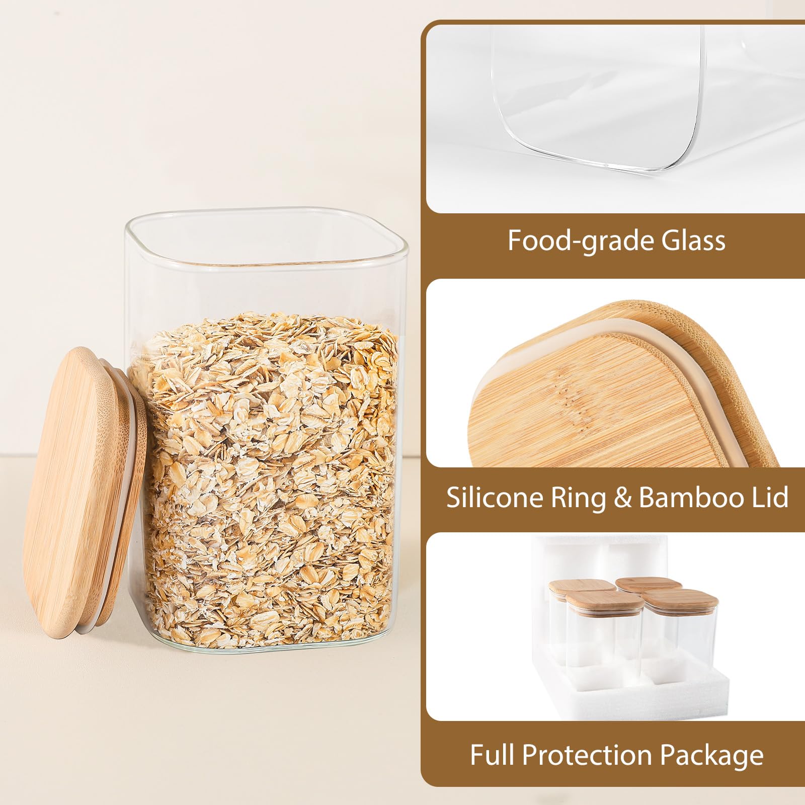 TBWIND frascos apilables para una despensa ordenada y estilo minimalista.