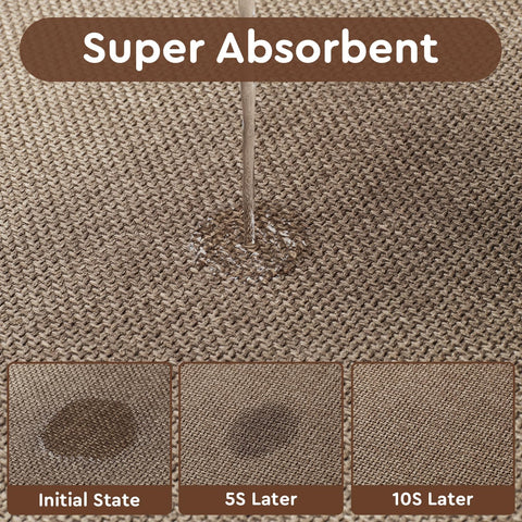 tchdio alfombra cocina lavable tono topo, limpieza fácil
