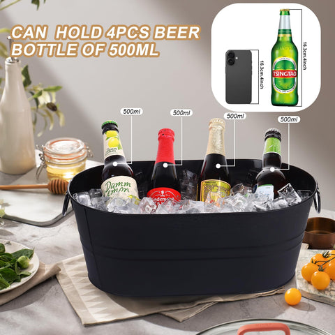 Balde tchrules con asa para transporte fácil entre casa y fiesta.